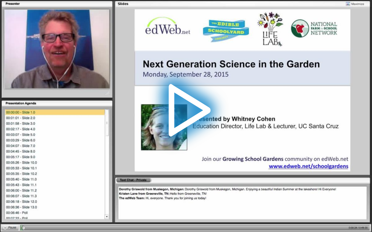 Next Generation Science in the Garden edWebinar Recording Link