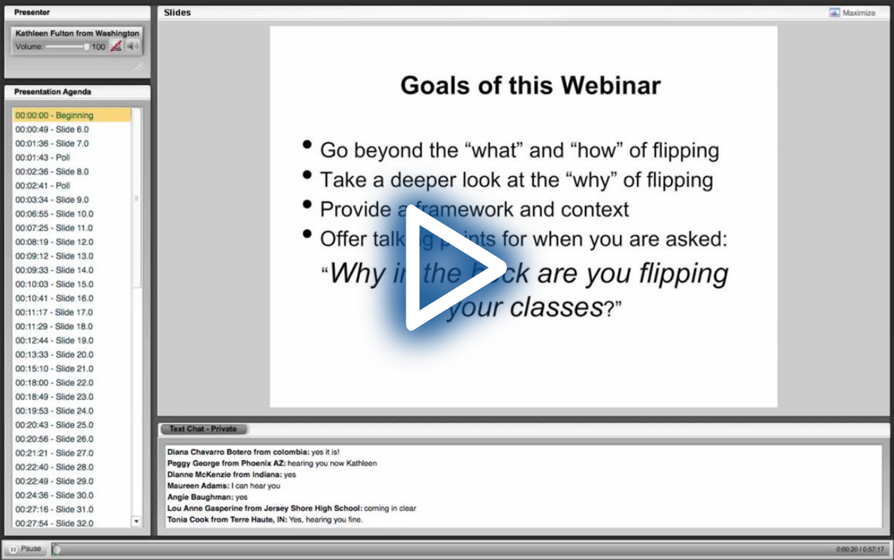 Top 10 Reasons why Flipping the Classroom Can Change Education edWebinar Recording Link